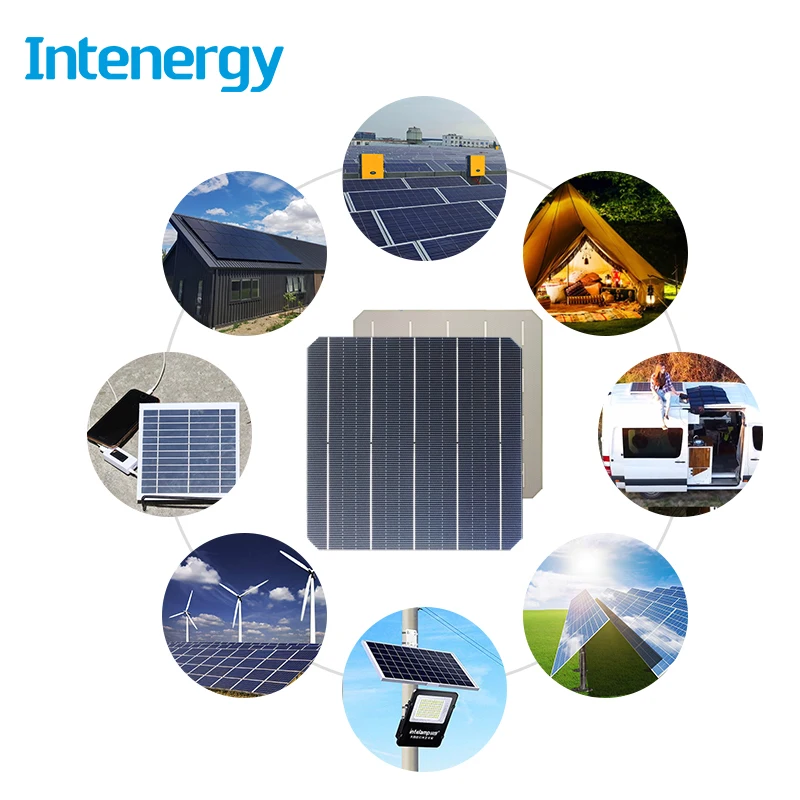 Intenergy Monocrystalline Solar Cells 5BB Transparent Silicon Solar Cell for Solar Panels