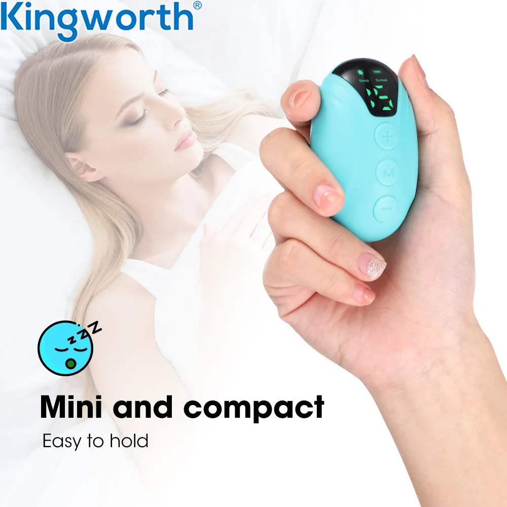Портативный мини-спальный аппарат Kingworth, устройство для стимуляции импульса, USB-зарядка, портативное устройство для сна