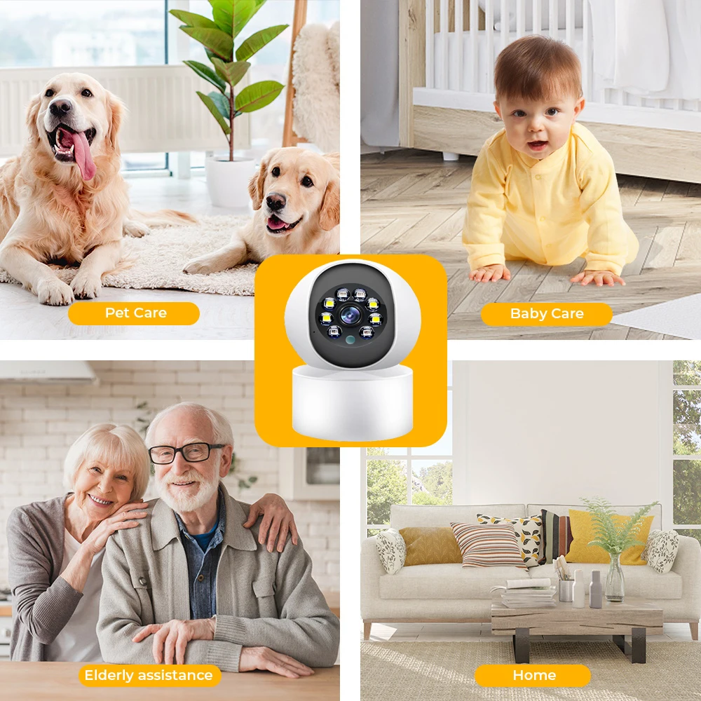 Mini Size Easy Installation Home CCTV 2.4G Wireless 2MP Network Security Surveillance Indoor Smart IP Pet Care Wifi Camera