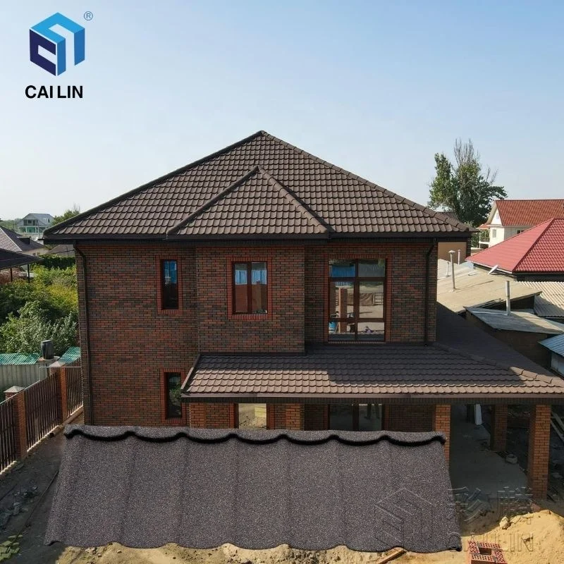 Cailin Roofing Materials Galvalume Precio Stone Granules Coated Aluminum Roof Tile