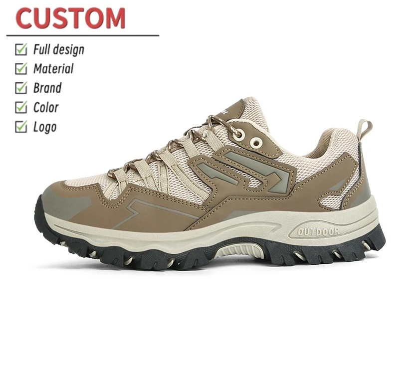Custom Women Climbing Mountain Shoes Outdoor Waterproof Anti-slip Trekking Hiking Shoes for Camping Hunting