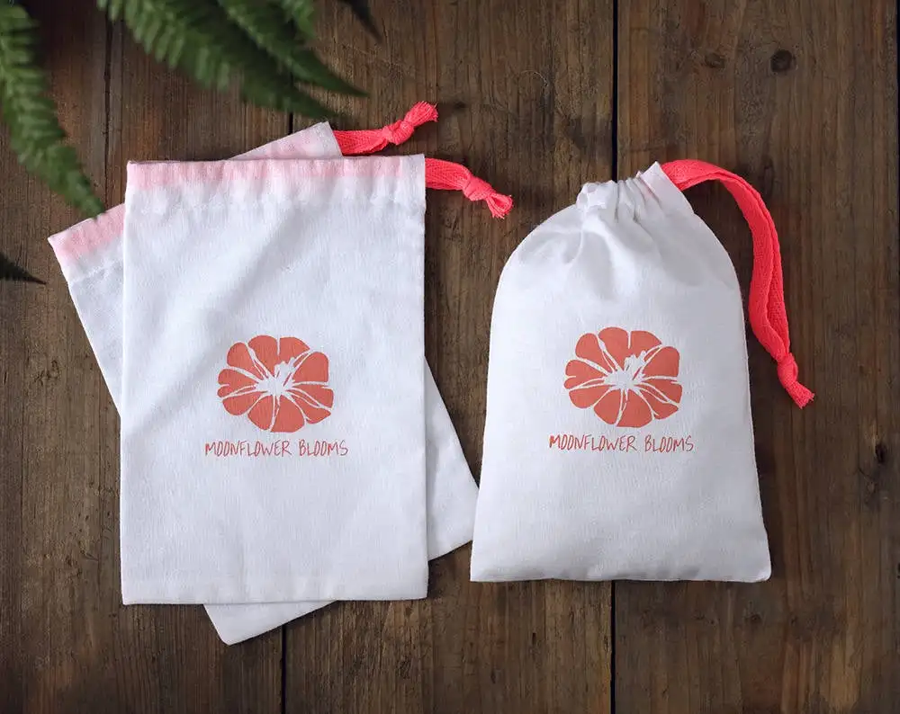 
Factory directly supply nature eco-friendly wholesale small cotton drawstring bags 