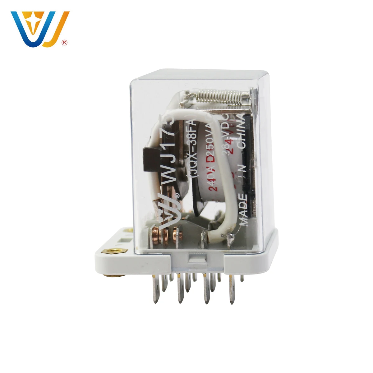 WJ бренд DC12V AC12V DC24V AC24V катушка 3NO 3NC реле pcb 11Pin базовый мини релейный переключатель Микро