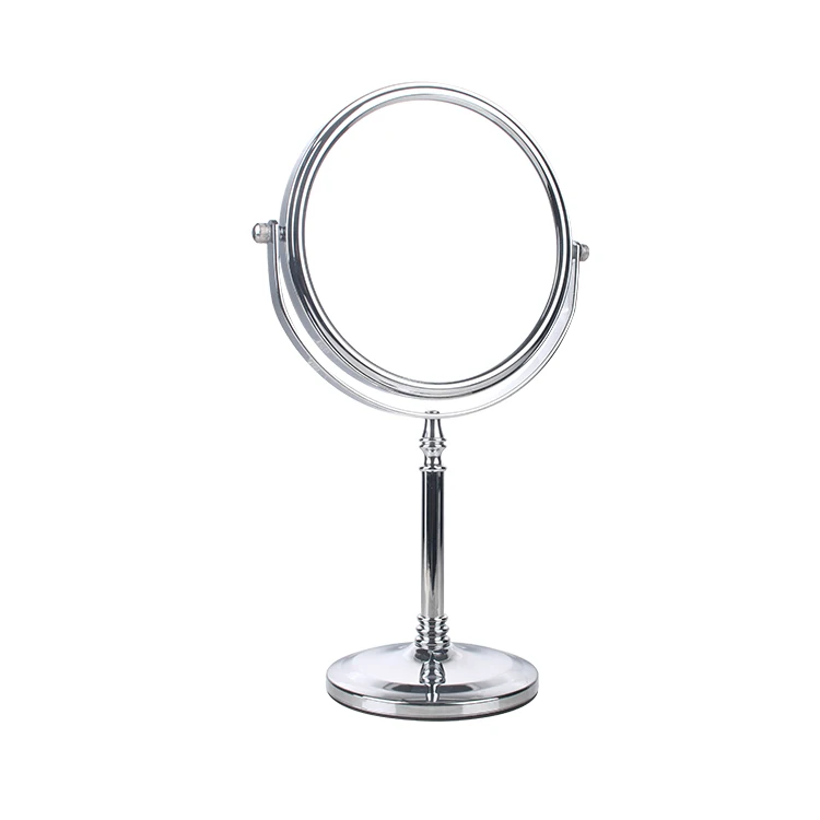 Double Side Makeup Iron Table Mirror Metal Stand Small Iron Metal Table Mirror
