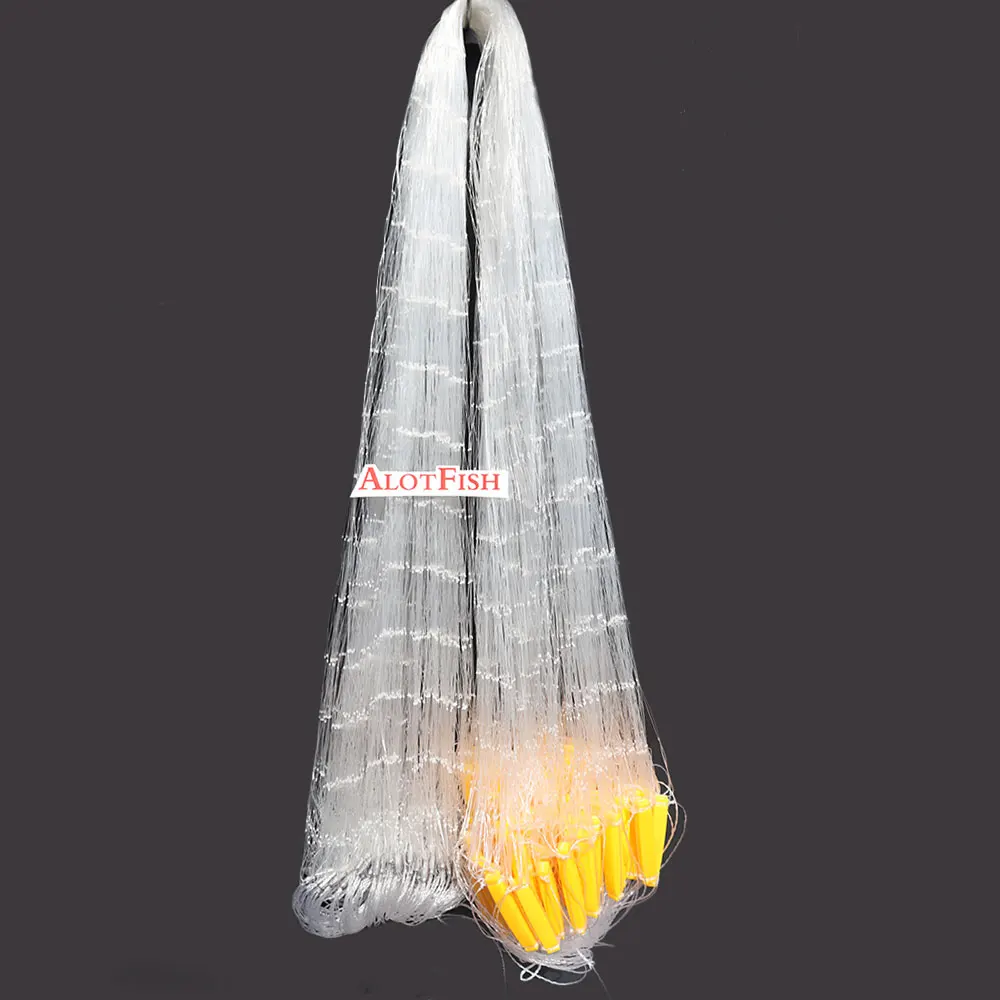 China Factory Wholesale Customized Commercial Nylon Gill Crab Traps Pawn Nets Float Lead Depthway Stretching Fishing Nets