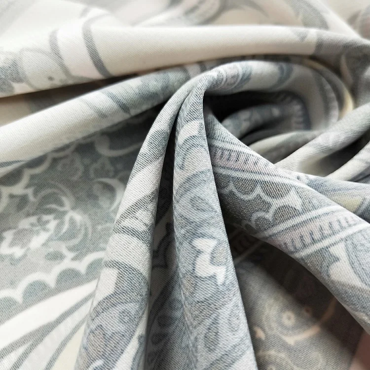 High Quality 100% Polyester Soft Custom Digital Printed 100D Satin Stretch Chiffon Fabric