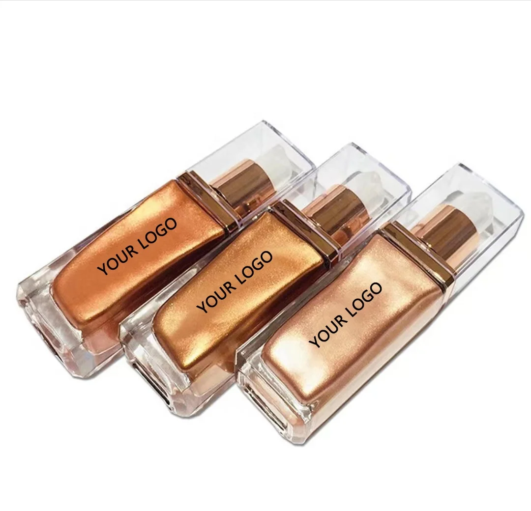 Waterproof Face and body Liquid highlight Long Lasting Highlight Bronze Gold Shine Glitter Body Glitter Oil