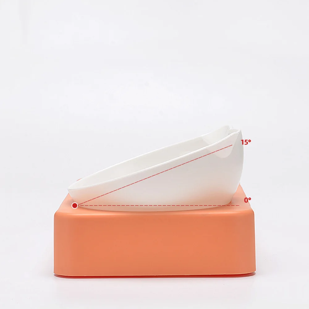 PETCOME Manufacturers Adjustable 15 Degree Tilted 2 In 1 Feeding Bottle Cat Shape Bowl