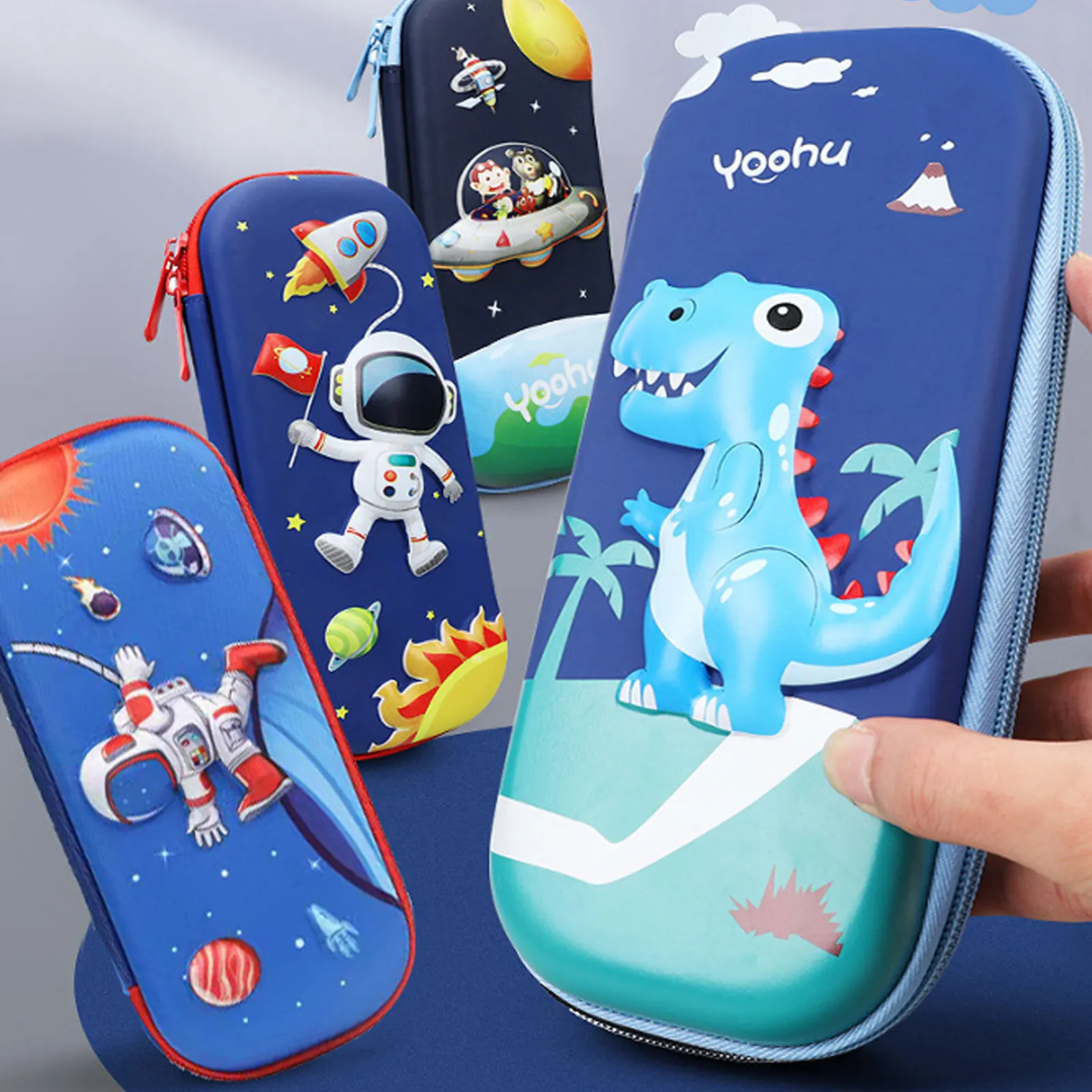 Пенал Kawaii мультфильм EVA школьные пеналы Канцтовары 3D Космос пенал Единорог студенты принадлежности Пенал