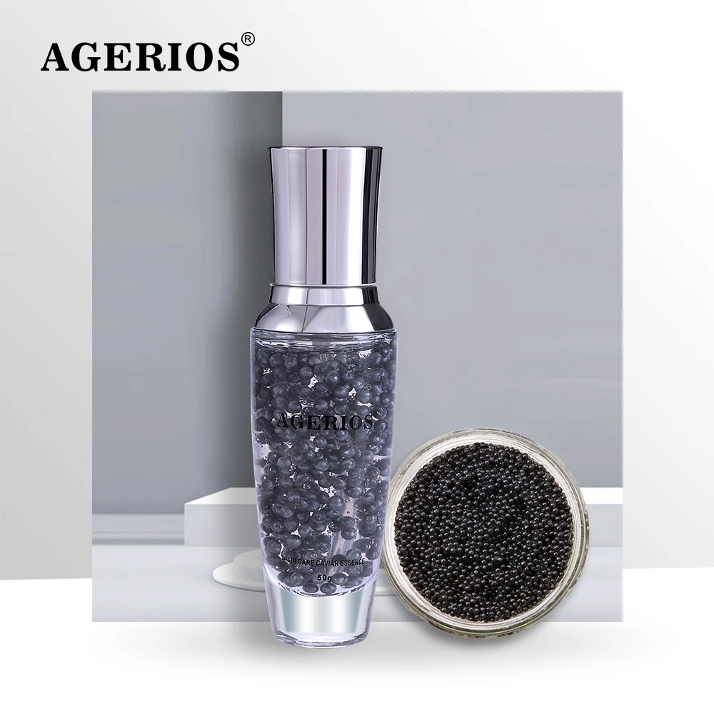 Agerios Caviar Anti-Aging Moisture Hair Serum At-Home Treatments Restore Dry Dull Chemically Damaged Hair