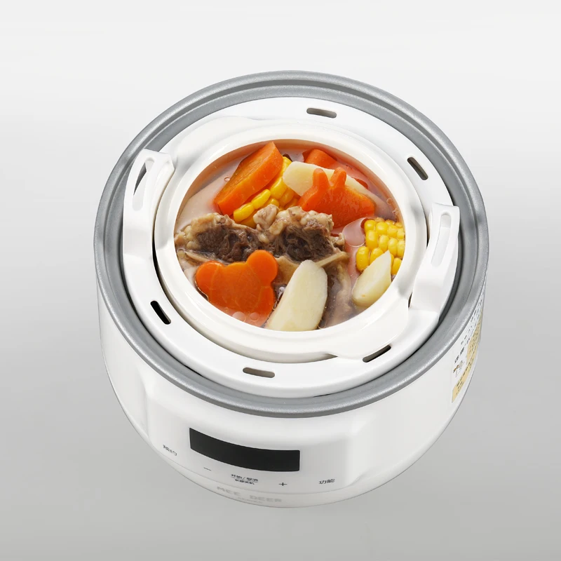 Household mini multi-functional rice cooker, food safety grade electric cooking pot, ceramic liner soup pot