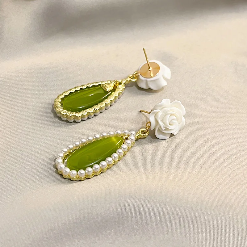 2022 new design korean water dop earring jewelry lovely opal pearl earrings for woman