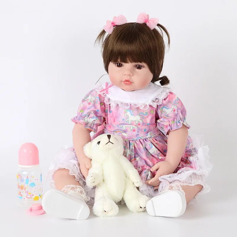 Style 23 Inch Reborn Baby Doll Soft Silicone Touch Real Cosplay Gray Rat Boy with Rooted Mohair Baby Doll New Desi