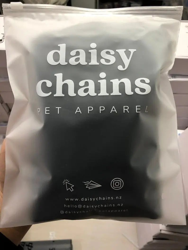 hot sale clothing zipper pe/pvc bag frosted plastic package bag with custom logo