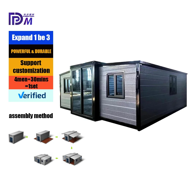 2024 Container House 20 Ft Sandwich Panel Room Folding Flat Pack Flatpack House Prefabricated 40ft Foldable Portable House