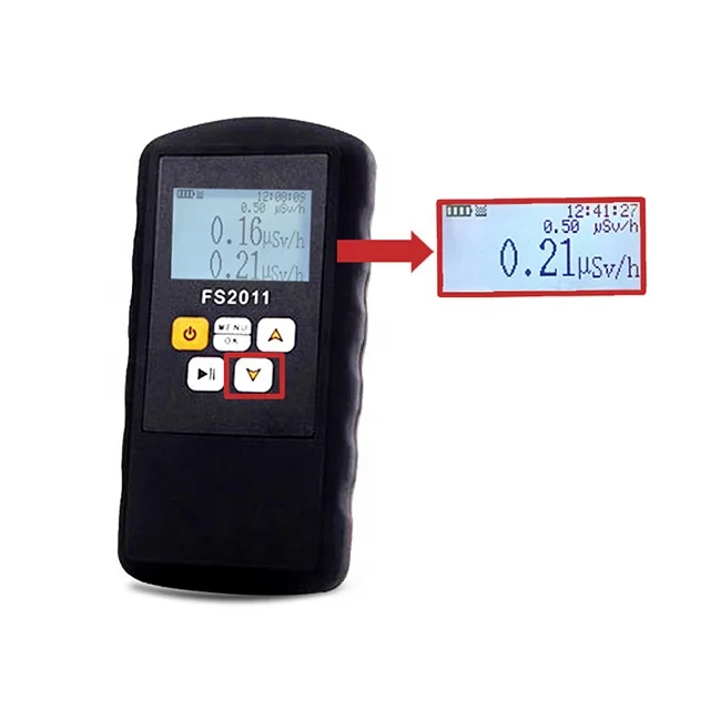 Personal radiation dose alarm radioactive Geiger counter nuclear radiation detector
