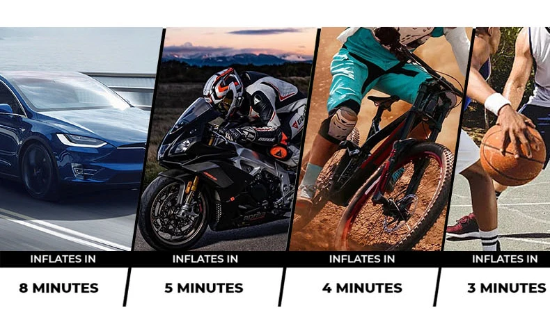 Hot Sale Smart Portable Wireless Electric Air Compressor Pump Tire Inflator Black 12V ABS Inflate Bicycle and Other Tires CN;GUA