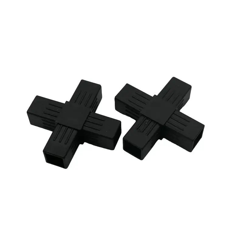 China manufacturer produces Plastic Multi Fittings plastics Corner Fittings Square Pipe Frame Structure Fittings