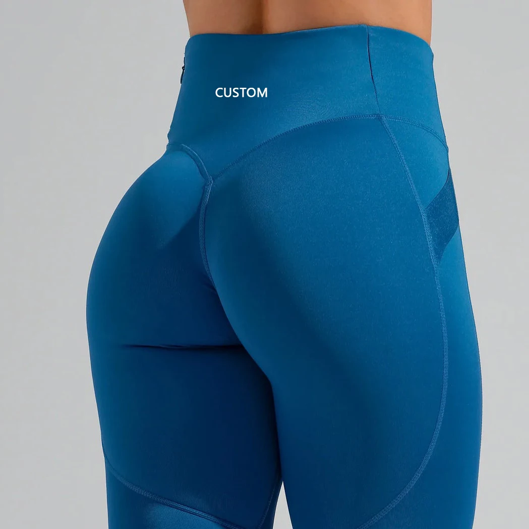 Custom Butt Lift Fitness Leggings With Inside Pocket Gym Workout Pants Activewear Tights Breathable Yoga Leggings For Women