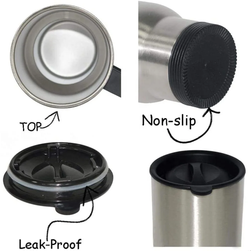 CL1C-E04-A Comlom 14oz Personalized White Insulated Stainless Steel Auto Travel Mug Car Cup Gift Tumbler