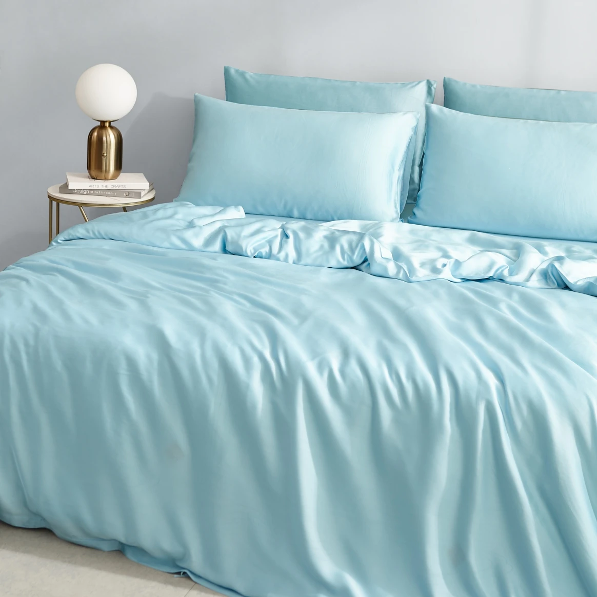 Роскошный дом 100% Бамбуковая ткань Королевский размер белые пододеяльники