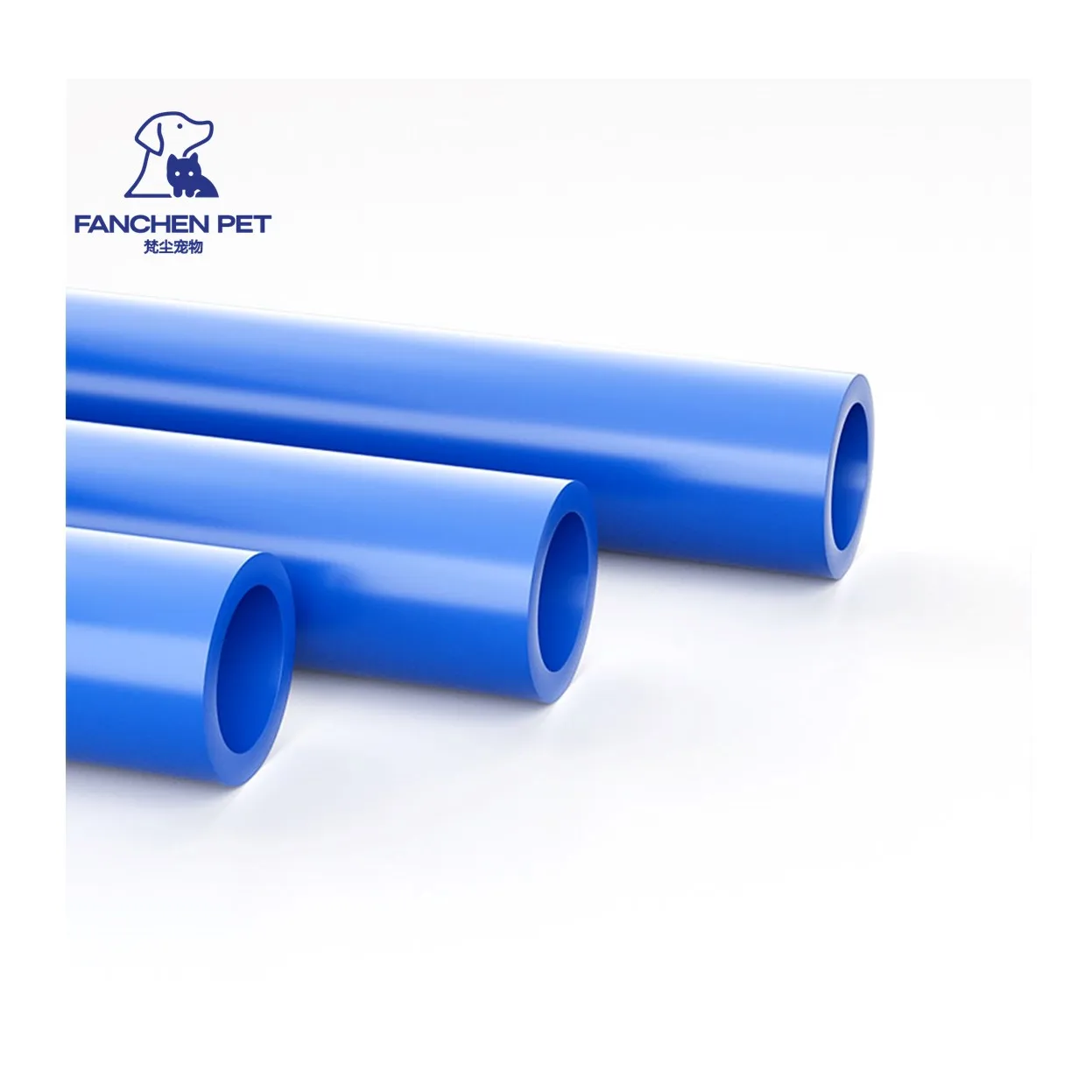 Blue Fish tank accessories PVC Pipe Plastic Rigid Tubing Round High Impact Drain Pipe