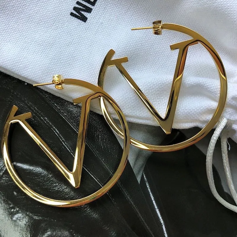 Fashion women jewelry stainless steel laser cutting earring 18k gold plated hoop earings circle earring women