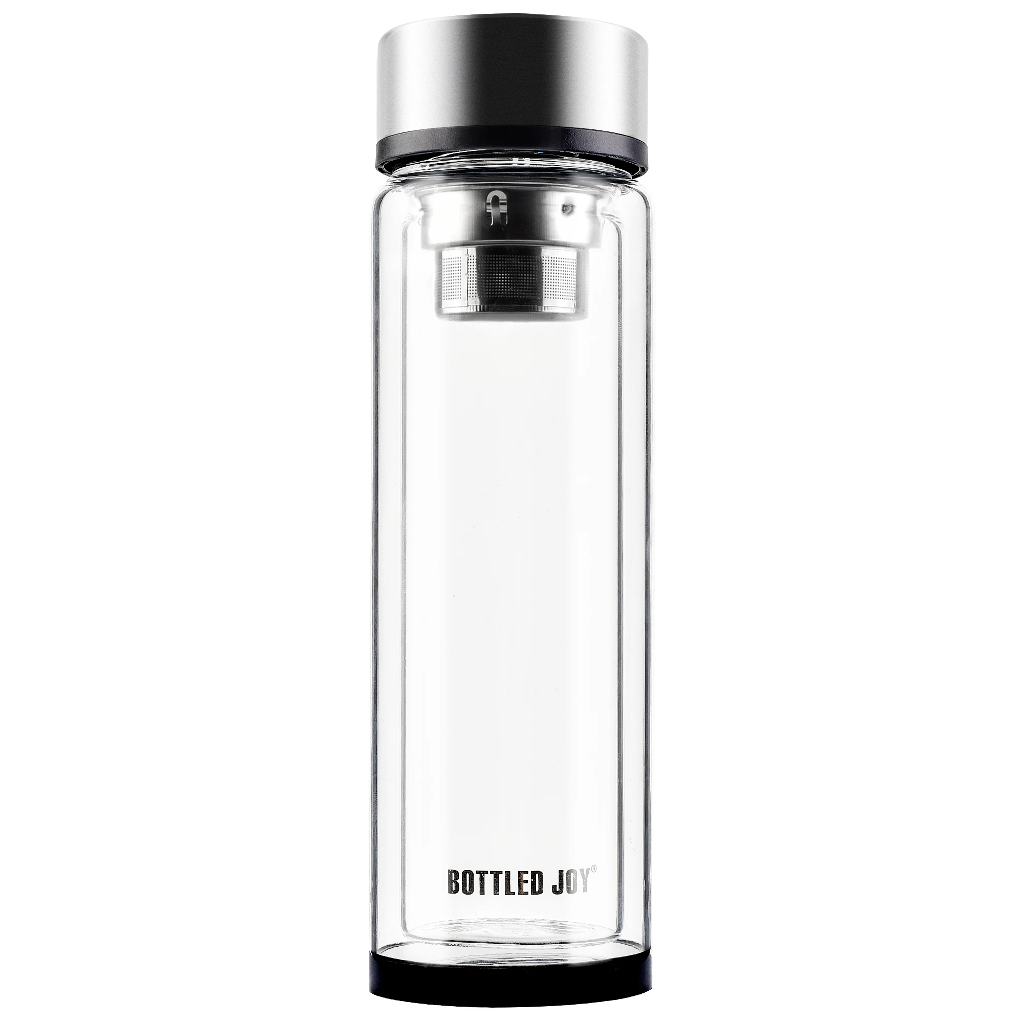 No Leaking Eco-friendly Double Wall High Borosilicate Glass Water Bottle with Tea Filter