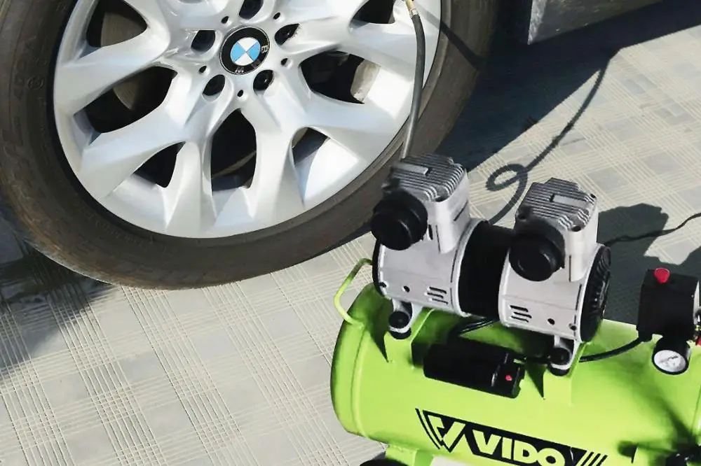  VIDO источник питания машины 24L 1100W(1.5HP) тихий безмасляный компрессор воздуха для пневматических