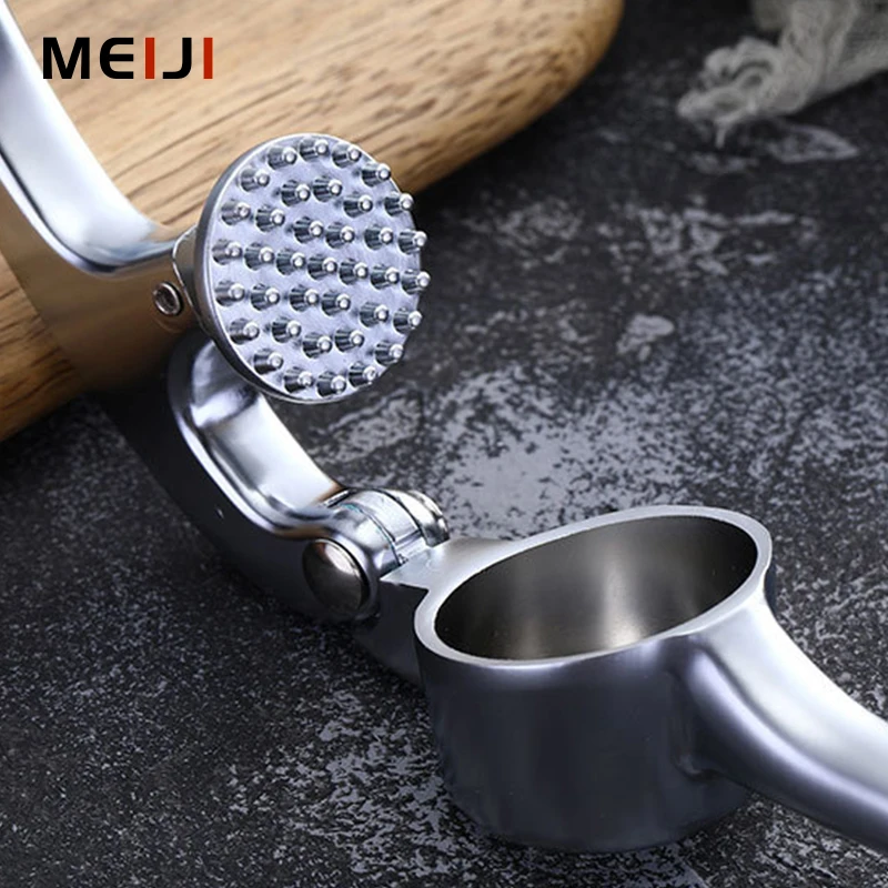 MEIJI Top Seller Manufacturers Premium Garlic Press Zinc Alloy Garlic Crusher Press Manual Garlic Press