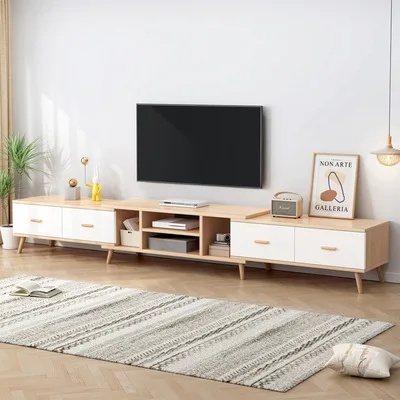 Factory Directly Wholesale white  living room TV cabinet Luxury Rectangular wooden TV table desktop TV stand