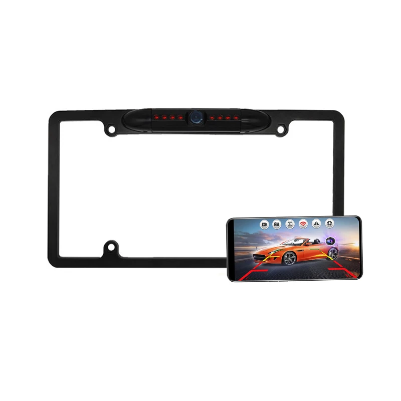 USA Plastic Car License Plate Frames Car Number Car License Plate Frame With Camera