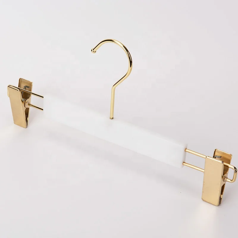 Wholesale female jeans skirt trouser bottom clip transparent hangers clear plastic acrylic pants cloth clear hanger