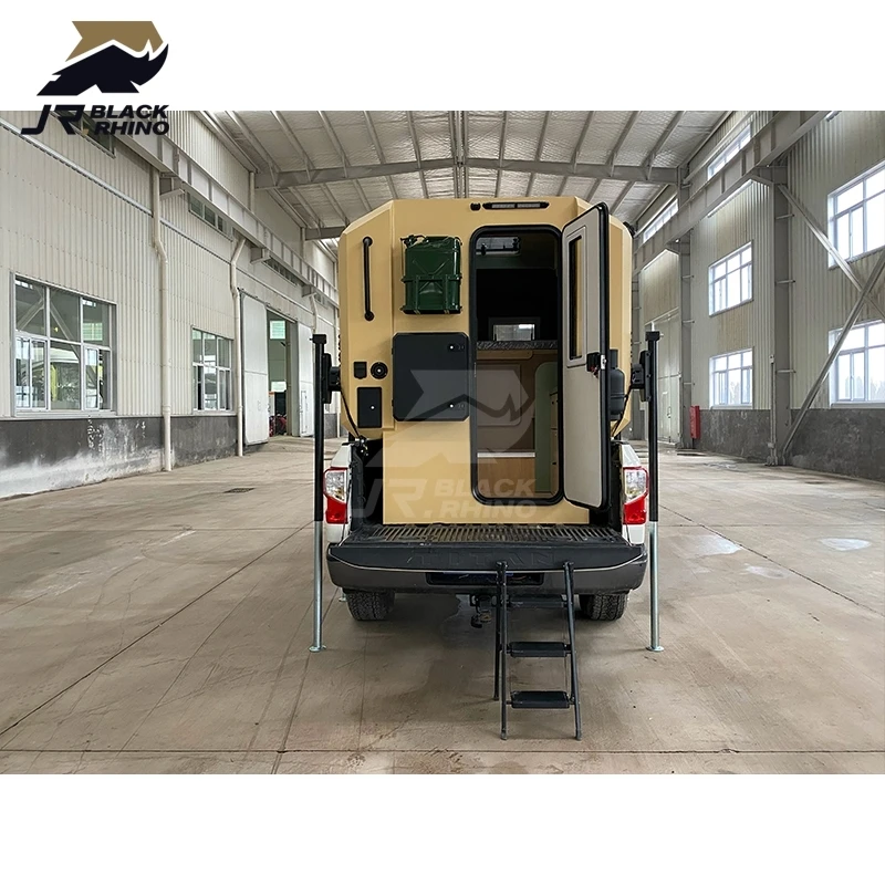 China professional manufacture retro camper trailer rv black trailer truck camper pickup