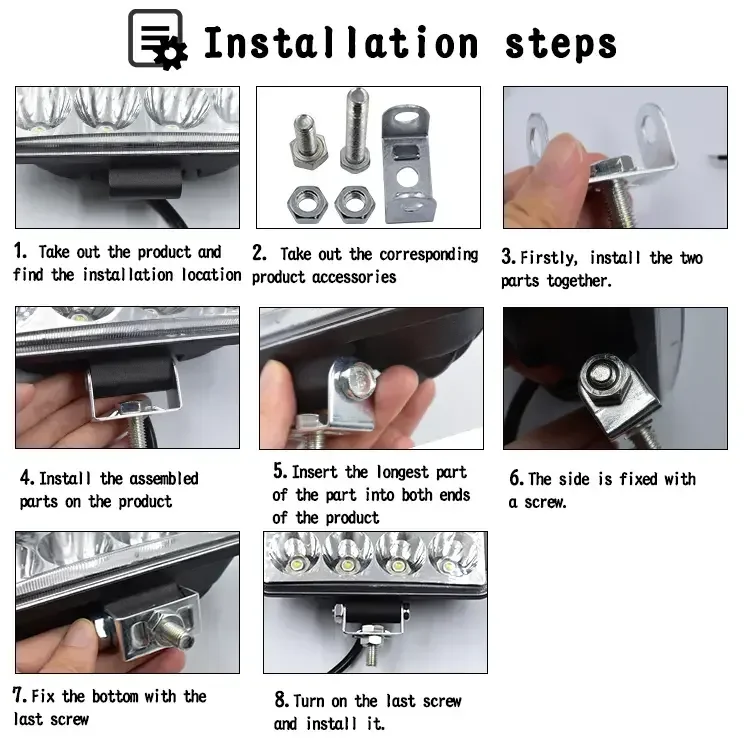 High Lumens 4X4 24w auto lighting system auto accessories LED work driving fog laser light