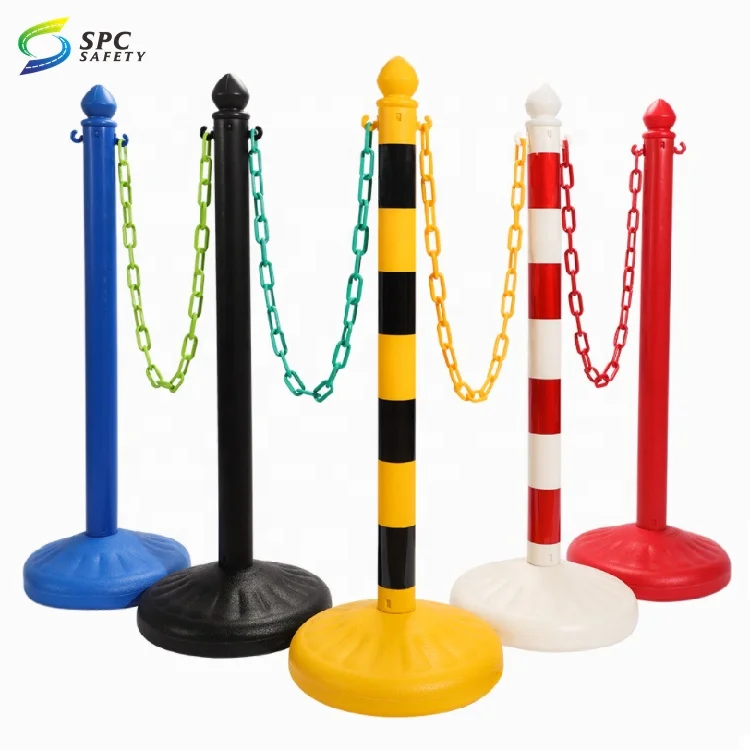 Reinforced plastic FRP High voltage electric danger insulation keep out safety post Dual Retractable belt barrier stanchions