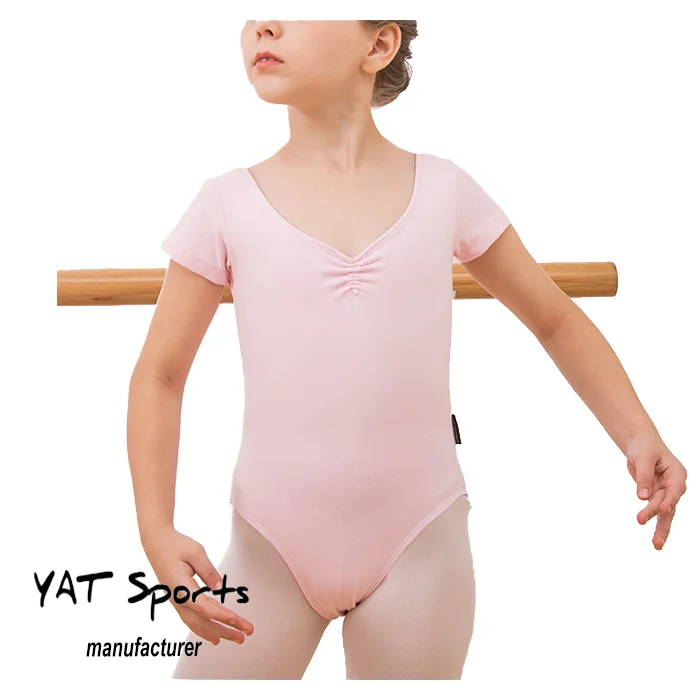  Детские танцевальные gymastics конкуренции Трико Спортивная футболка с коротким рукавом быстро высыхает балетное