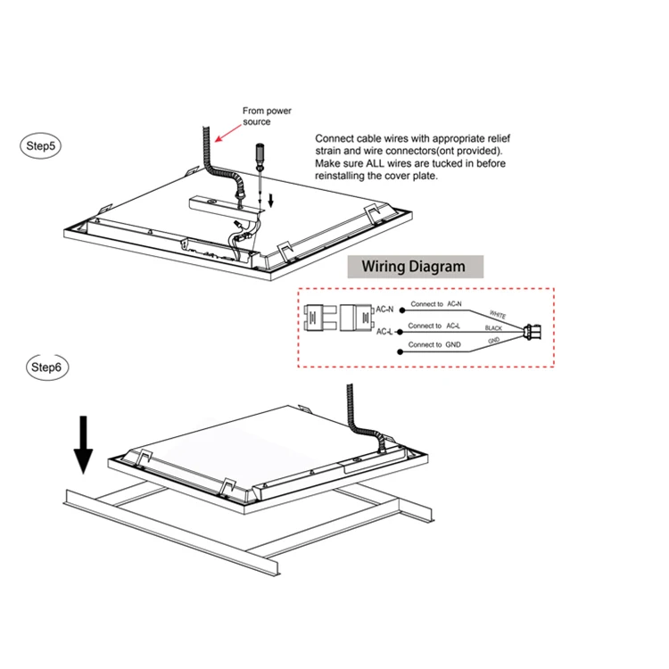 Hight Brightness Commercial Lighting Square 24w 36w 50w 2ft 4ft Acrylic Recessed Led Troffer