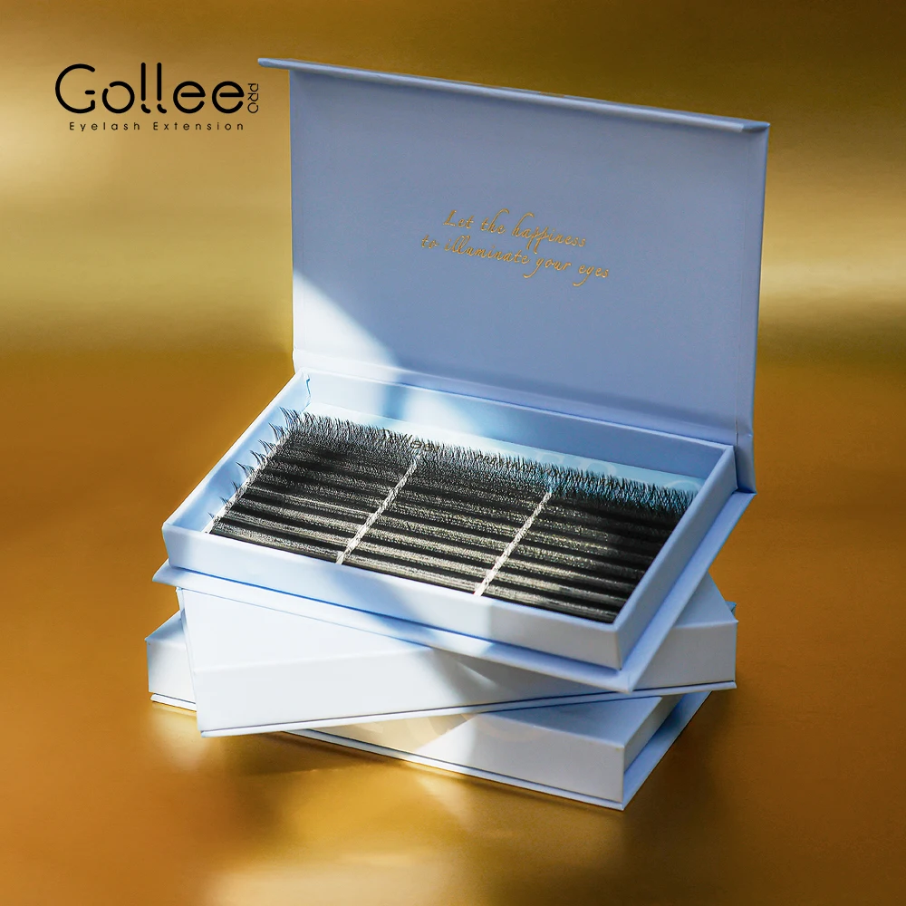 Trending products 2023 new arrival matte dark black volume lash extensions cashmere classic individual eye lash extensions trays