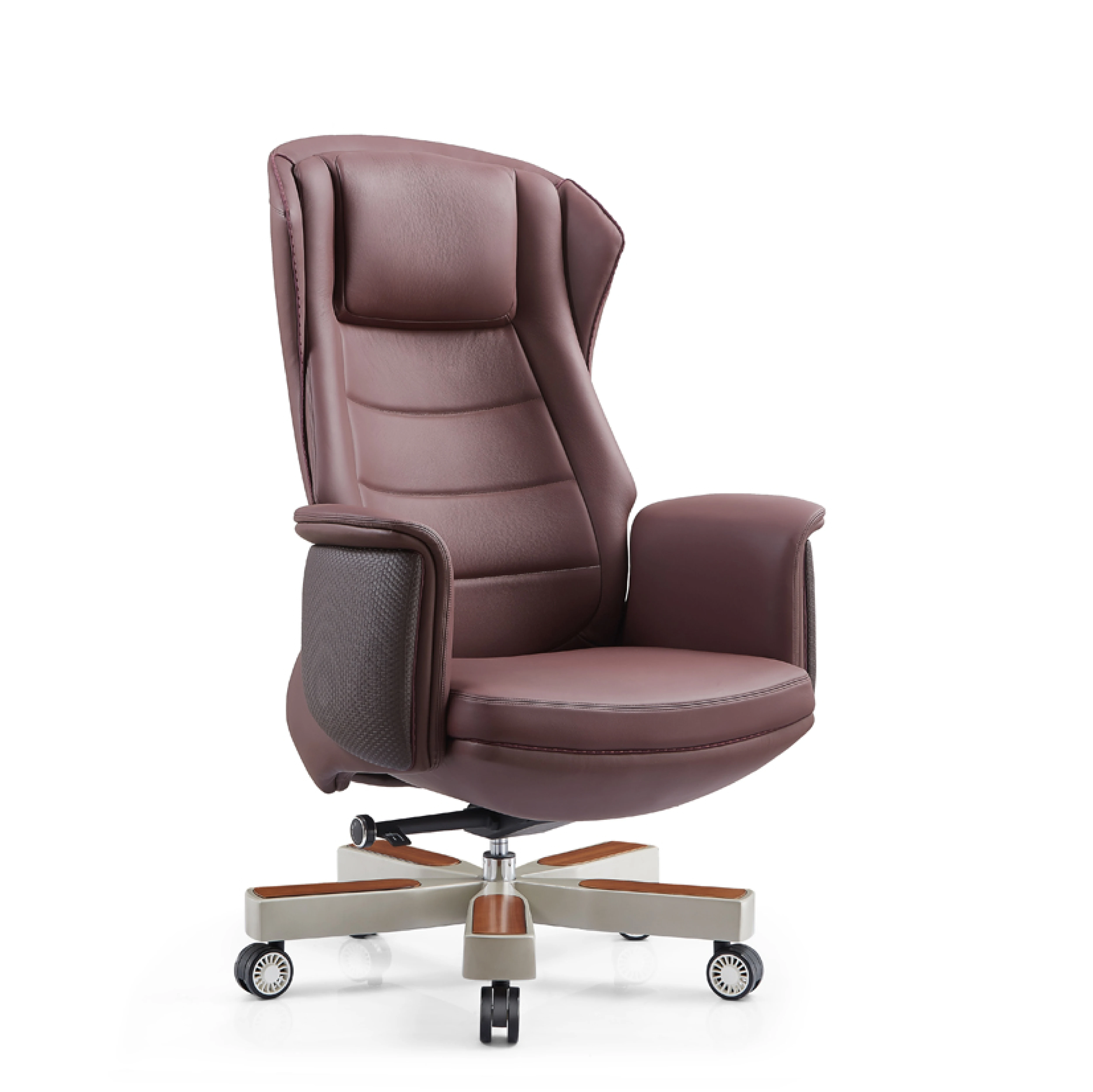 Винтажная мебель, элегантный офисный кожаный стул с обивкой