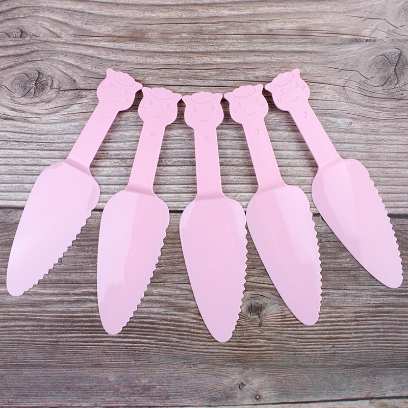 Wholesale environmental protection plastic knives food grade birthday cake baking tools plastic cake knives