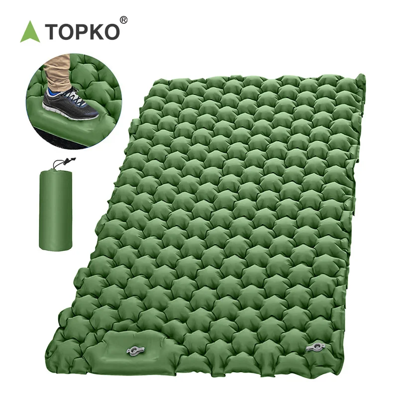 TOPKO outdoor air mattress 40D TPU stitching foot inflatable mattress