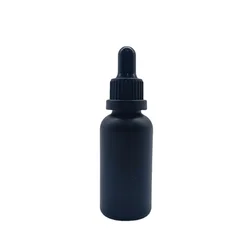 Best selling 30 ml 50ml original shiny black glass dropper bottle 15ml 100ml hair oil essential oil repair serum glass bottle