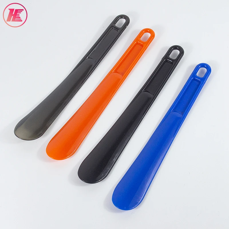 Custom Designer Small Funny Hotel Black Shoe Horn Plastic Shoehorn