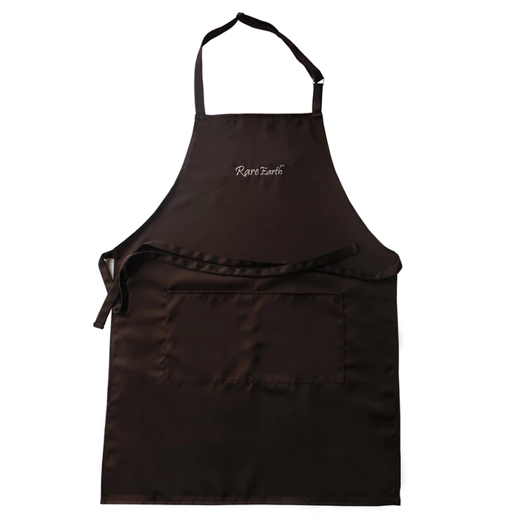 Poly Cotton Apron with Adjustable Neck Tie and Front Pocket