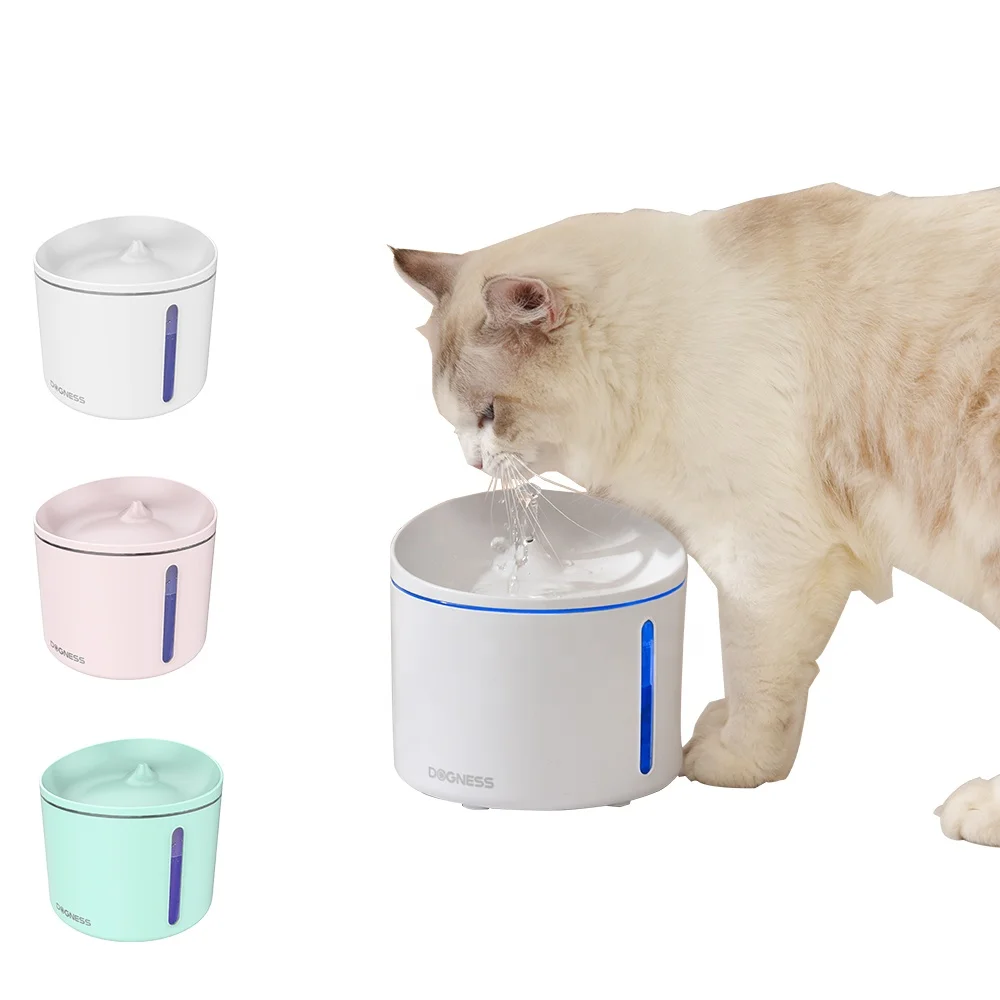  Dogness wholesale automatic 1 liter mute pet water fountain with filter led for cat dog