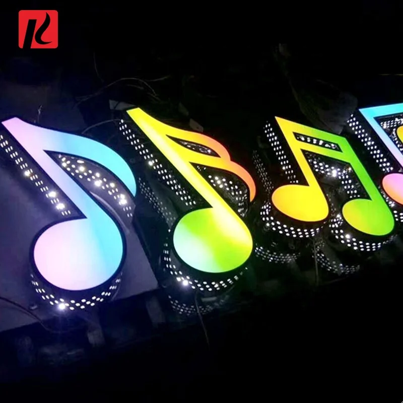 Kexian Custom 3D logo acrylic  stainless steel  open signage  LED  signboard letters electronic signs outdoor LED 3D Sign