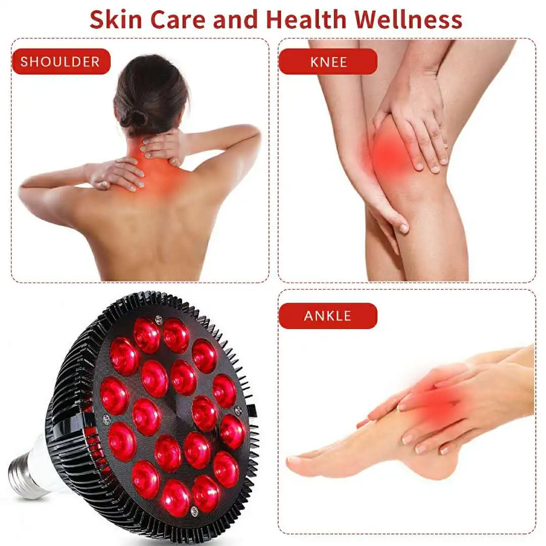 Wholesale Muscle Pain Relief 660nm 850nm Red Infrared 54w portable led red light therapy bulb
