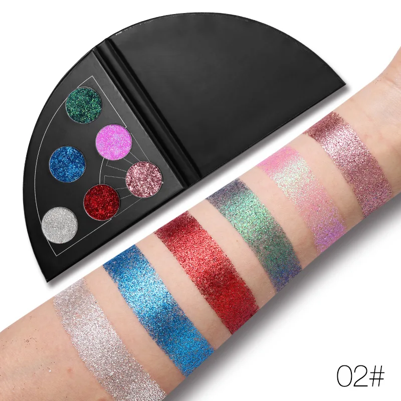 Private Label Cosmetics Shaped Glitter High Pigment Diamond Eyeshadow Meakeup Palette