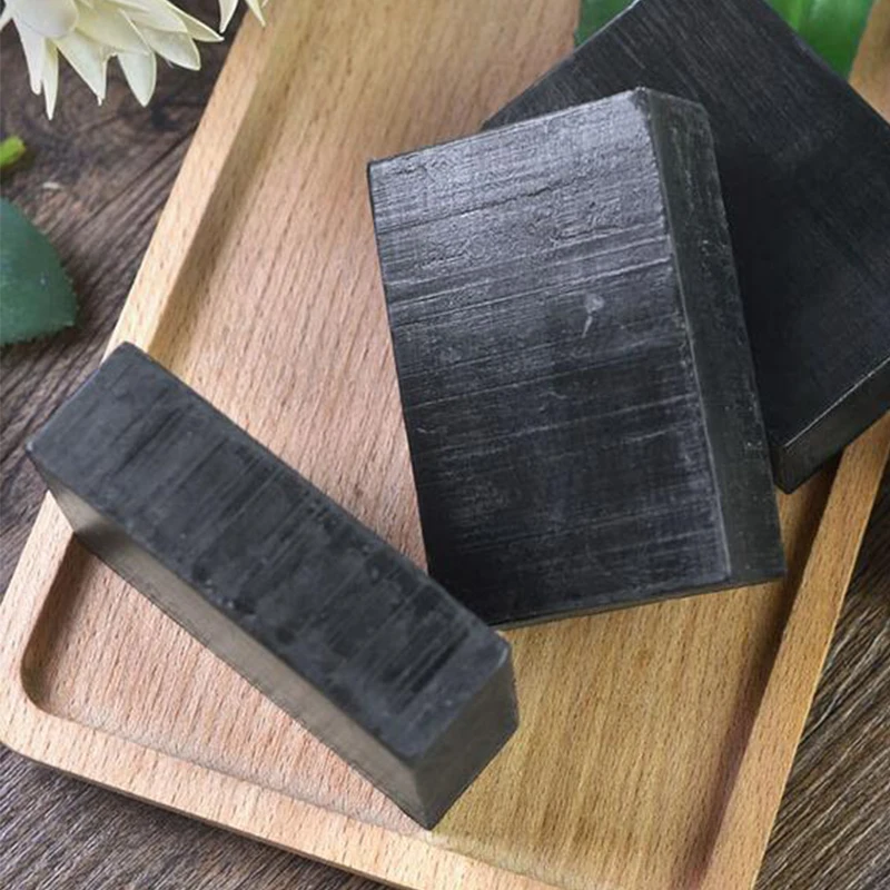 
manufacturer african organic natural handmade soap bar activated bamboo charcoal black toilet soap 
